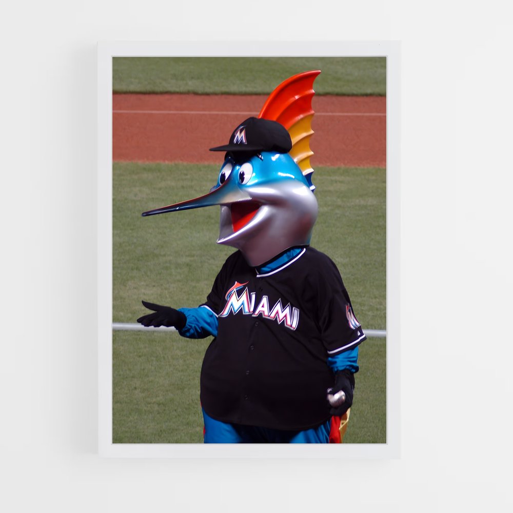 Poster Le Marlin Batteur – affiche Baseball (vue 3)